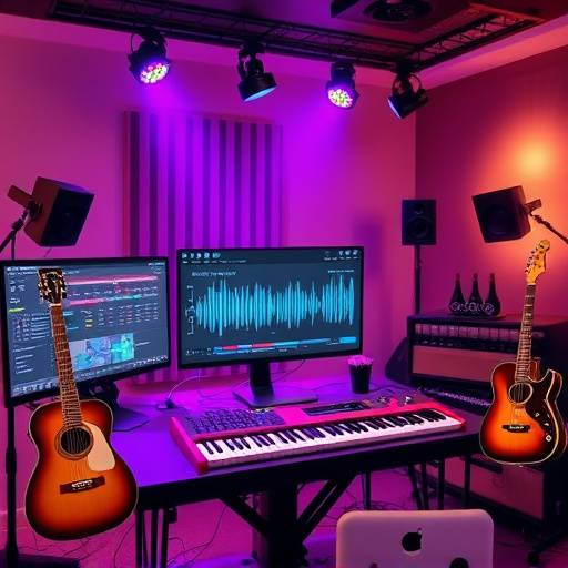 Software per la creazione di jingle con strumenti musicali virtuali.